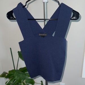 House of Harlow 1960 | Navy Blue Crop Top